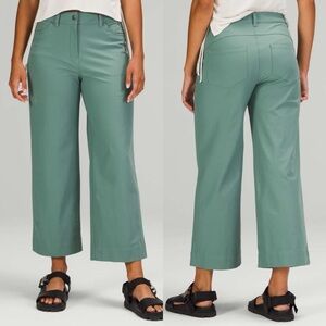 Lululemon City Sleek 5 Pocket Wide-Leg High Rise 7/8 Length Pant Tidewater Teal